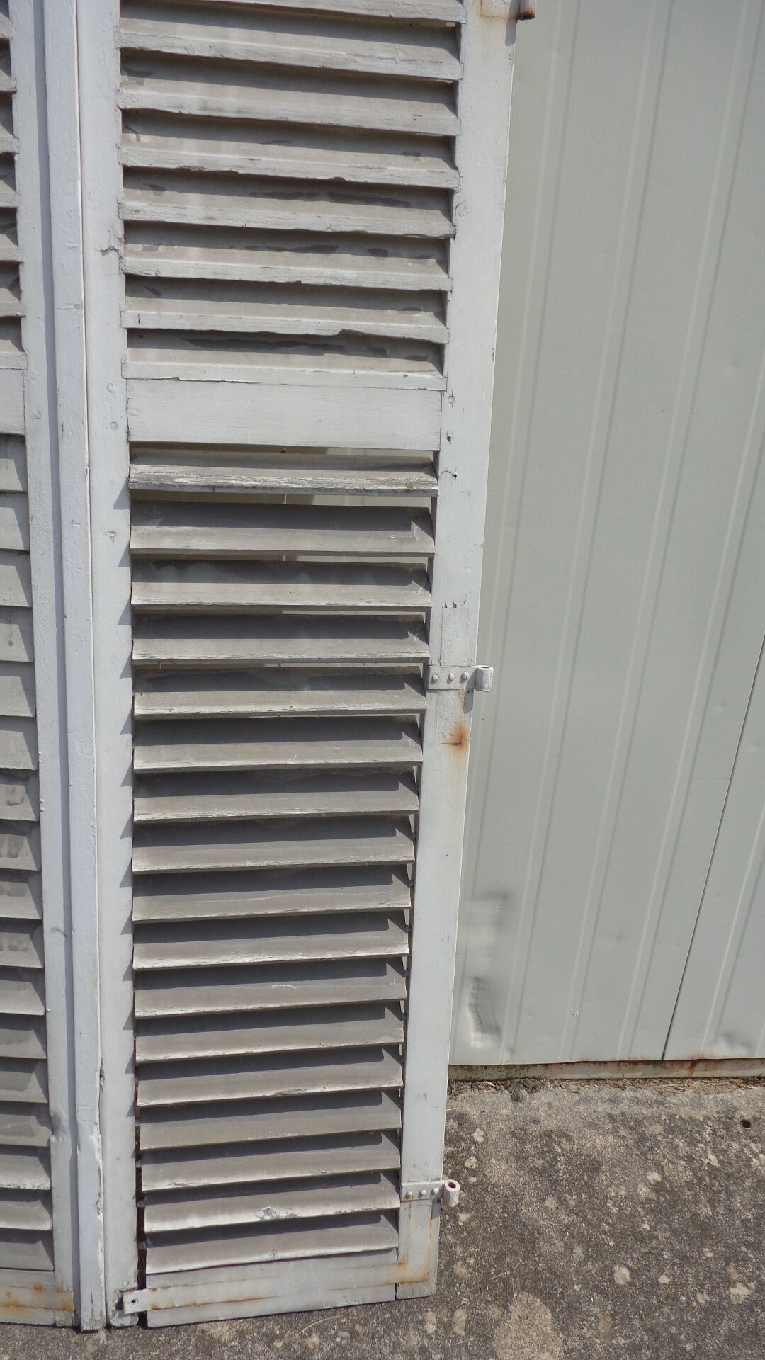 Rectangular shutters with louvers