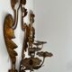 Pairs of sconces with 3 brass fires early XXth