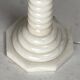 Midcentury French Alabaster floor lamp with bouclé shade, 1950s