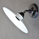 White and black articulated wall lamp, opaline, bakelite and porcelain