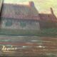 Small autumn landscape painting signed