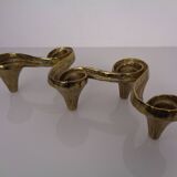 Large Brutalist Bronze Candleholder by Michael Harjes, 1960s