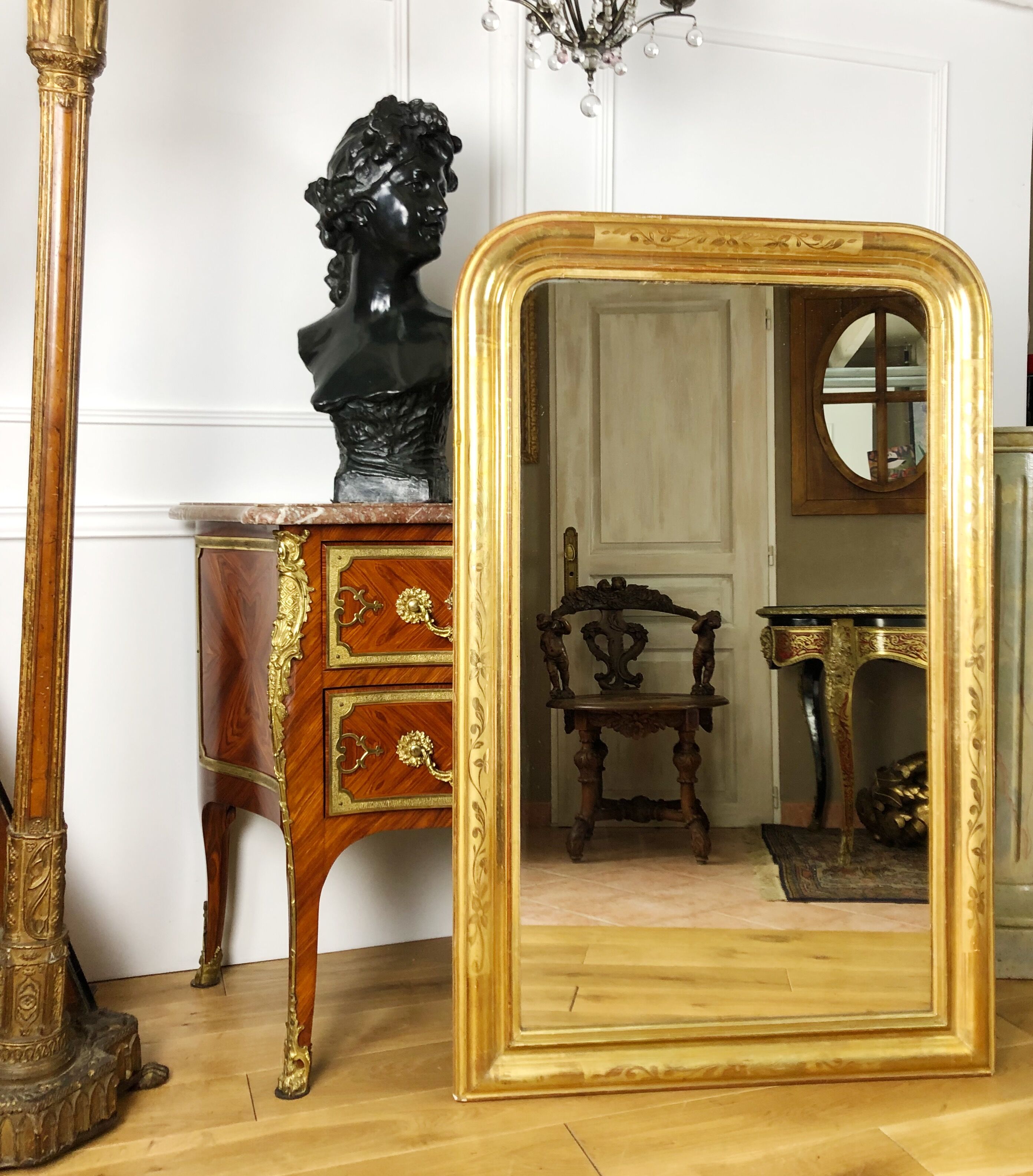Times mirror Louis Philippe 81x129cm
