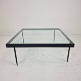 Janni Van Pelt "G4A" Coffee Table in Steel and Glass, Netherlands 1958