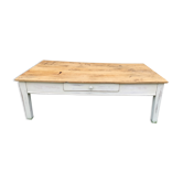 Old white wooden coffee table