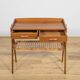 Mid-Century Teak and Rattan Console Table by Søren Rasmussen, Denmark, 1960