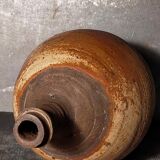 Potter bottle enamelled earth art-populaire XIXth
