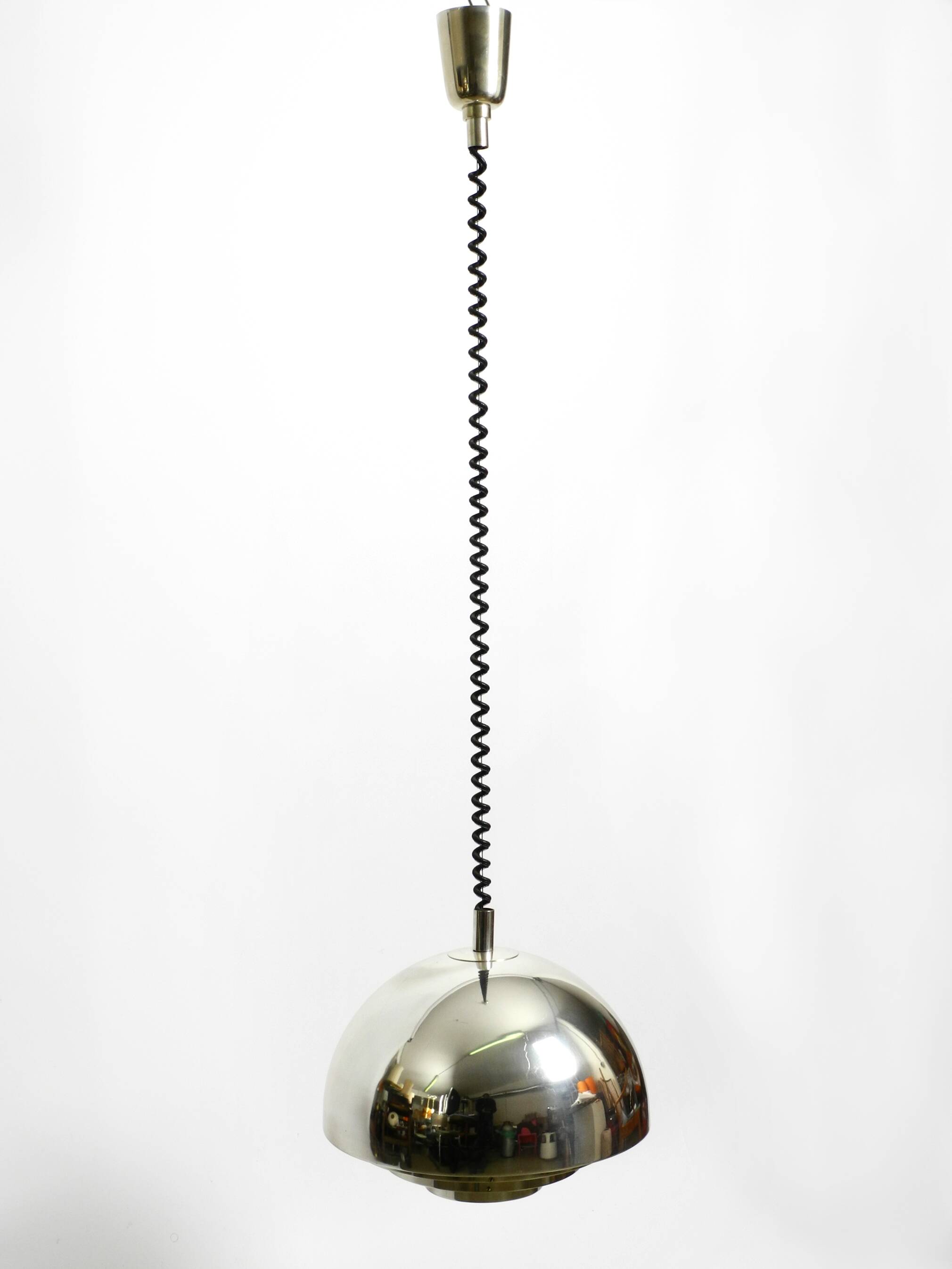 Mid Century ceiling lamp by the Vereinigte Werkstätten silver-plated