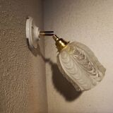 Vintage molded glass wall light