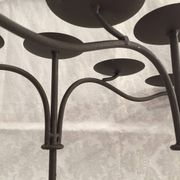 Paire de pique cierge porte bougies chandeliers candélabres bougeoirs fonte