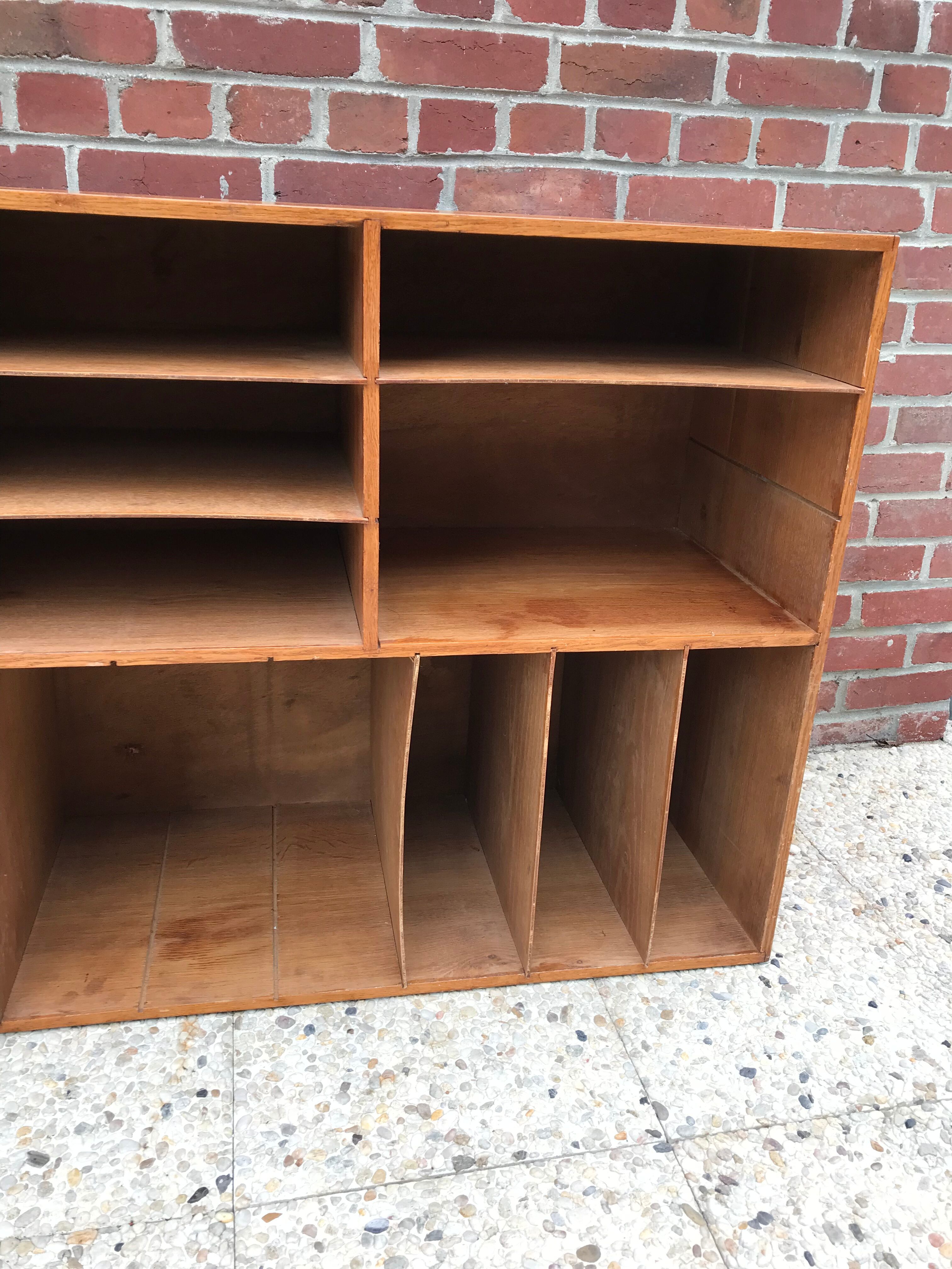 Wooden loom chest of drawers with locker
