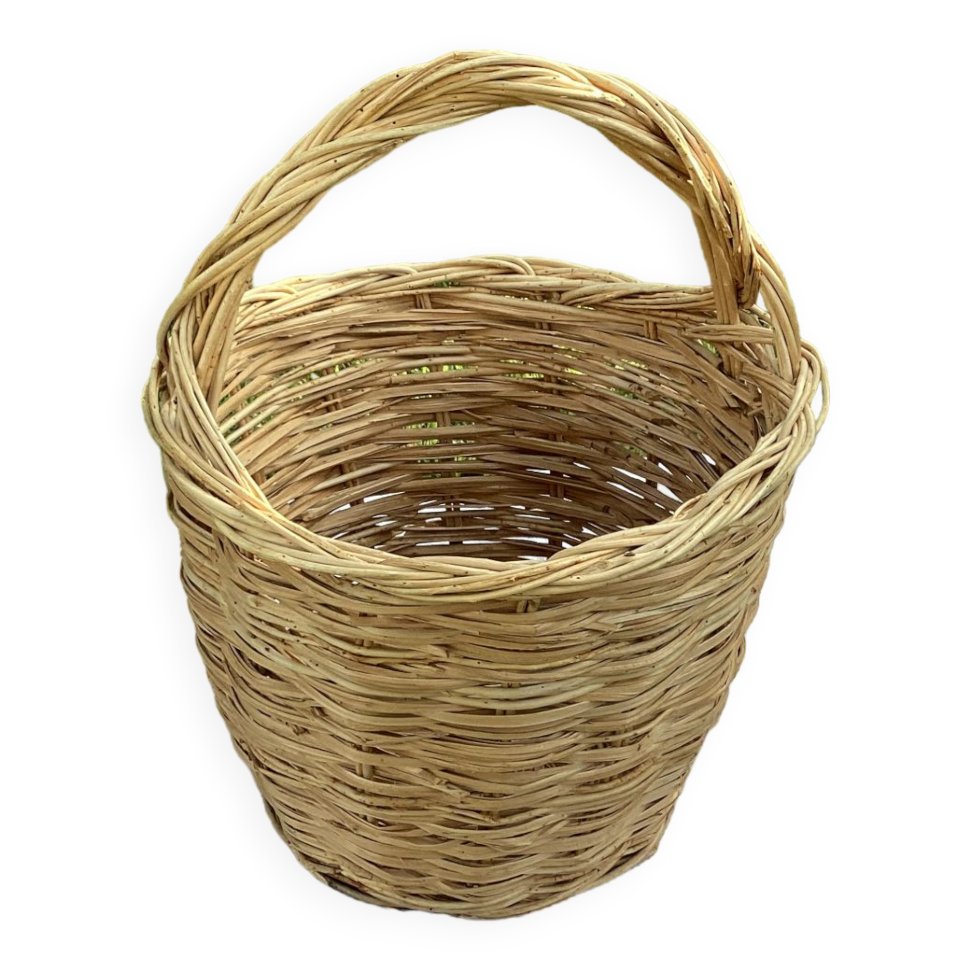 Large handcrafted wicker basket