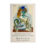 Original poster Picasso tenth international art biennale, menton 1974