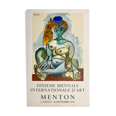 Affiche originale Picasso dixième biennale internationale d'art, menton 1974