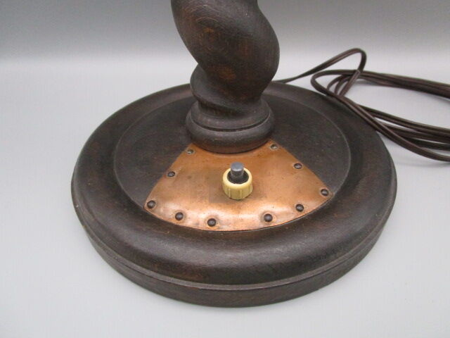 Old lamp foot in turned wood