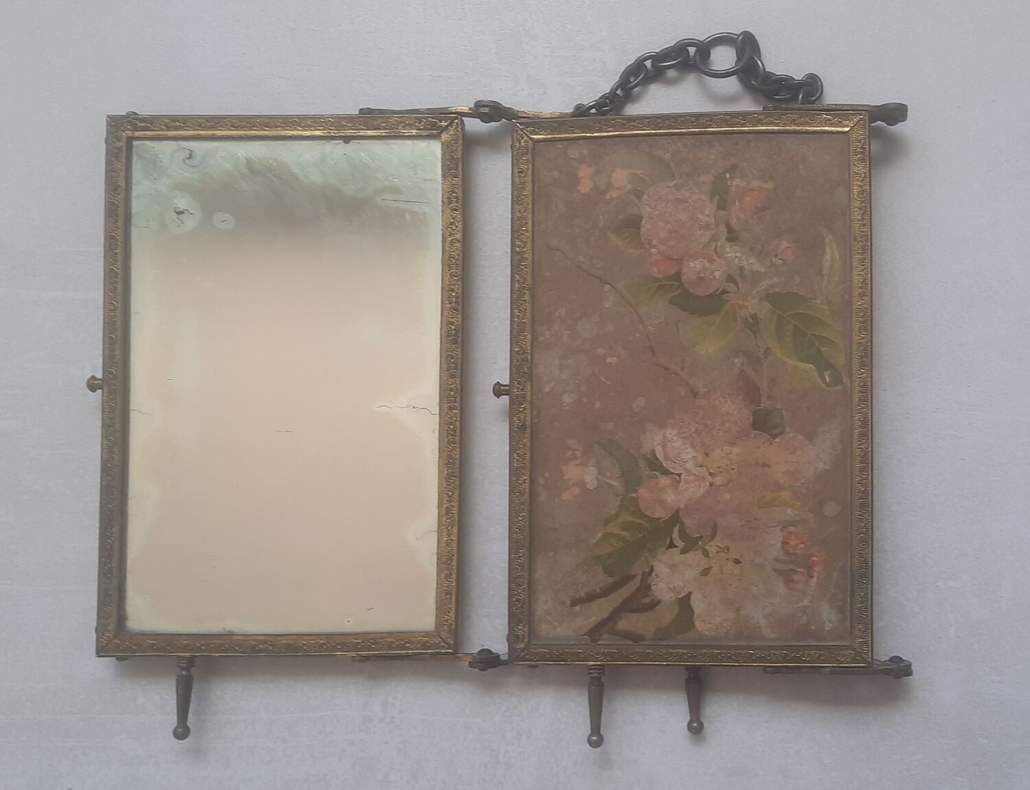 Old triptych mirror