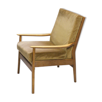 Chair Scandinavian beige Velvet