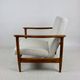 GFM-142 Ivory and White Boucle Armchair by Edmund Homa, 1970s