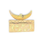 Moon-shaped wooden tarot box