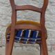 Louis Philippe style chair in solid wood with velvet top