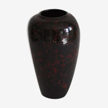 Vase vintage noir et rouge