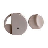 Set of Two Pink Post Modern Vases by Dorothe van Agthoven for Flora Keramiek