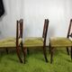 Set de 3 chaises anglaises velours vert