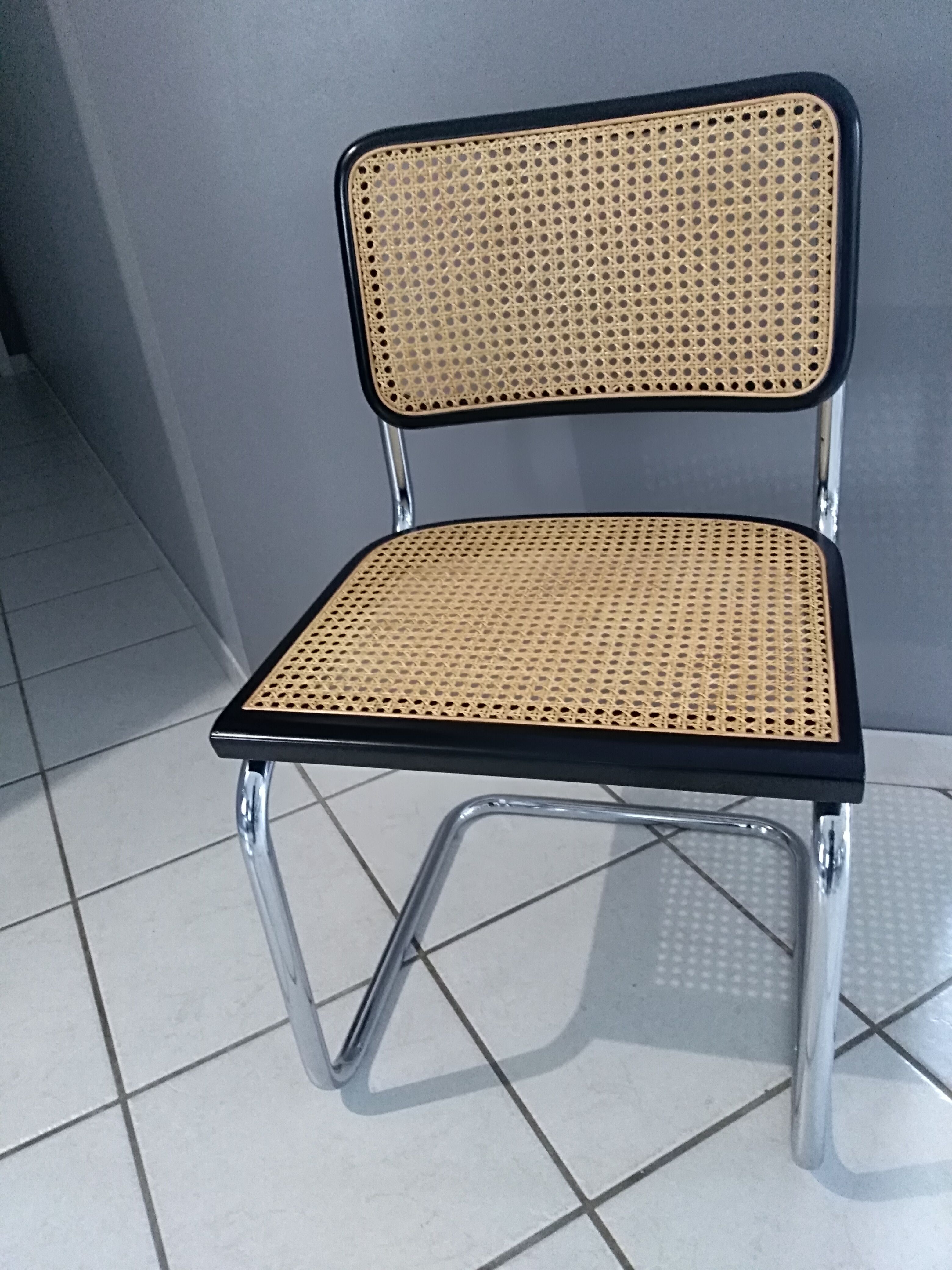 Suite of 8 chairs Cesca B32 by Marcel Breuer vintage 04/92