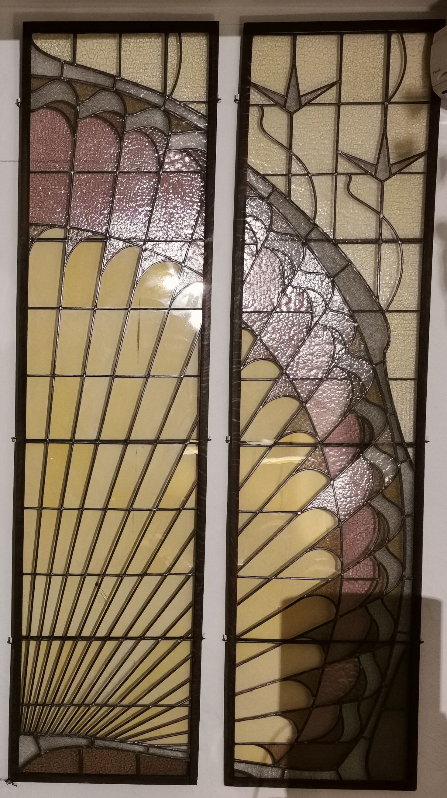 Multicolored stained glass windows 1930