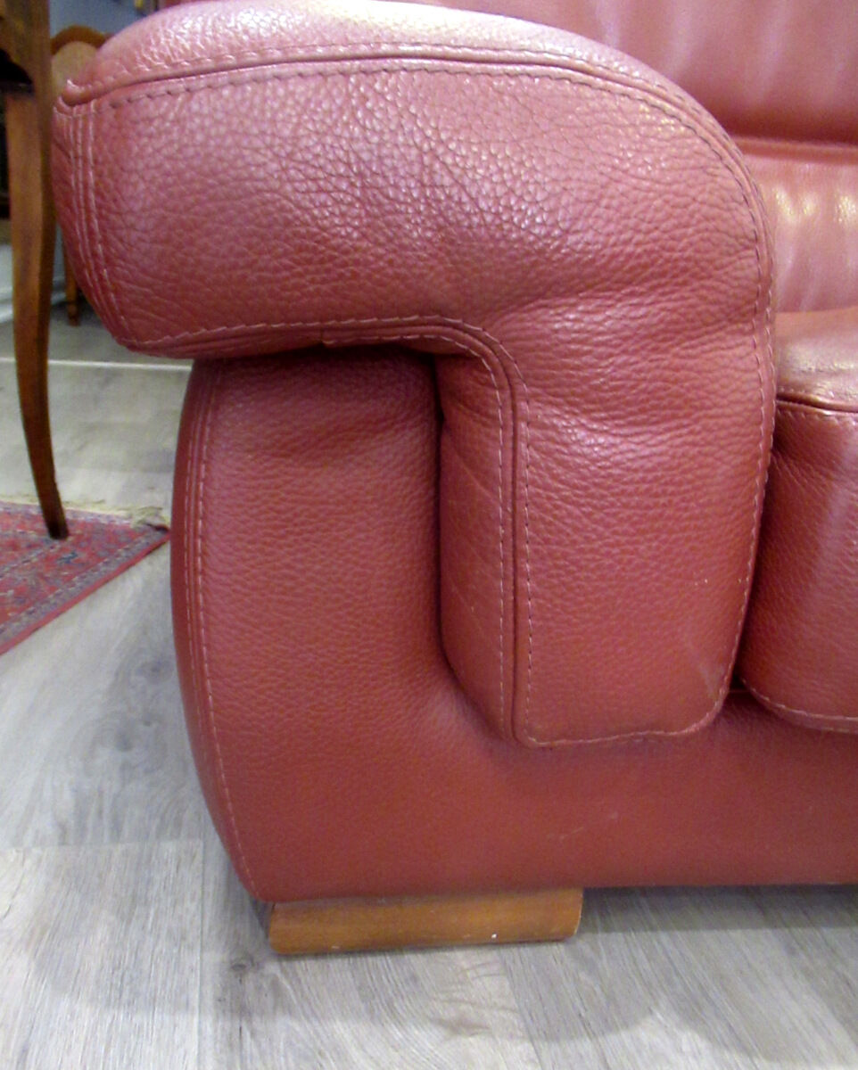 Leather sofa, 2 seats, Roche-Bobois brand