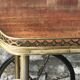 Vintage brass rolling table with 2 trays 70'S