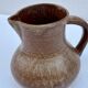 Vintage enamelled stoneware water jug pitcher 1 liter