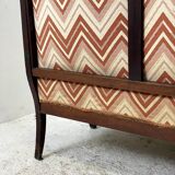 Louis Philippe bench in Leopard fabric