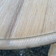 Table à manger ronde extensible Louis Philippe à volets rénovée avec 4 rall