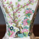 Chinese porcelain lamp mid-twentieth floral decoration wood support