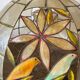Lustre suspension nacre et laiton