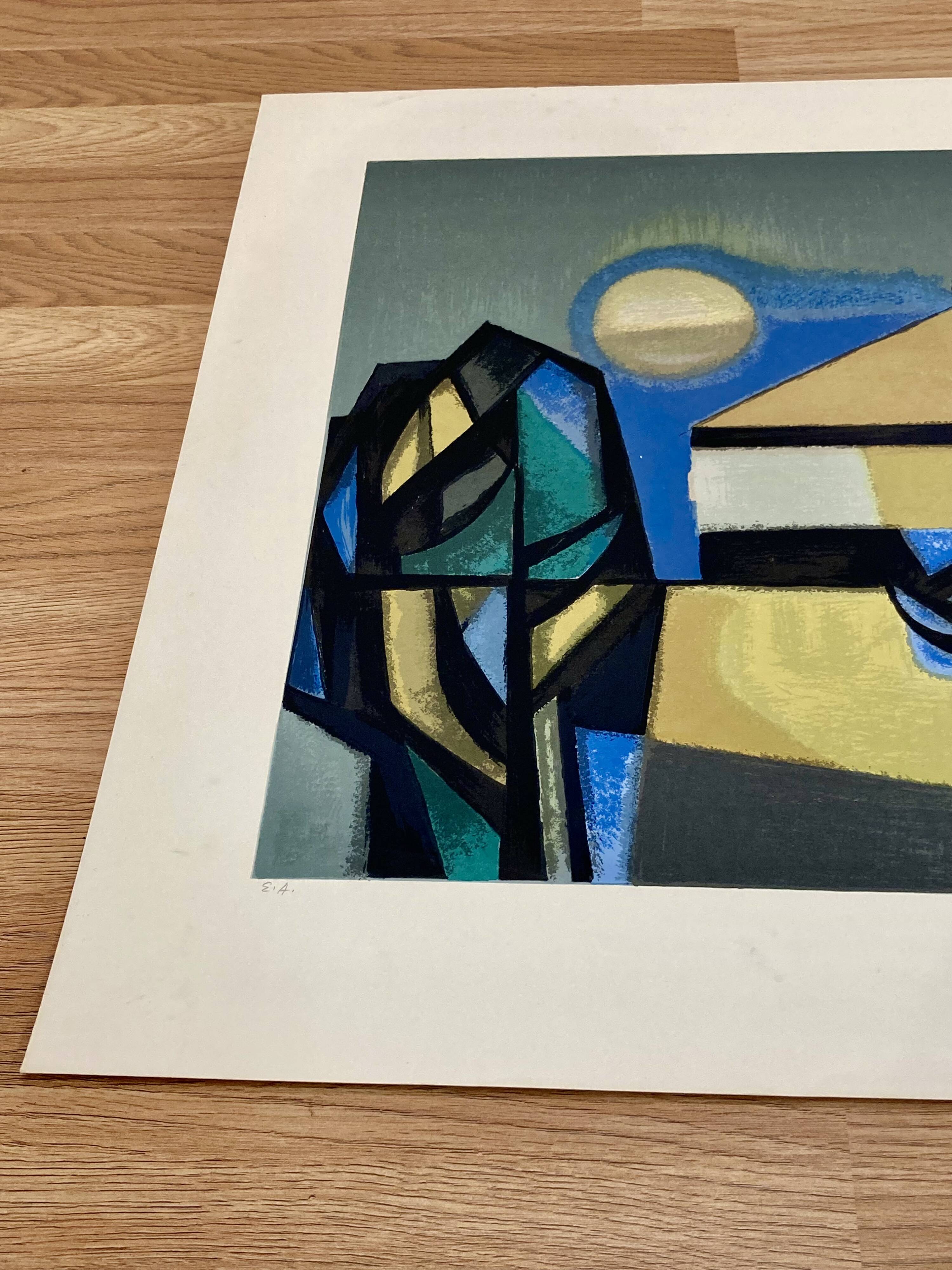 Authentique lithographie signée.