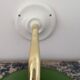 Vintage wall lamp in green enamelled sheet metal electrified to nine