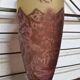 Très grand Vase en pate de verre – décor paysage montagneux – H 50 cm