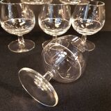 6 cognac or digestive glasses