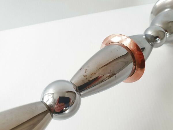 Lustre art déco vintage 1930 chrome