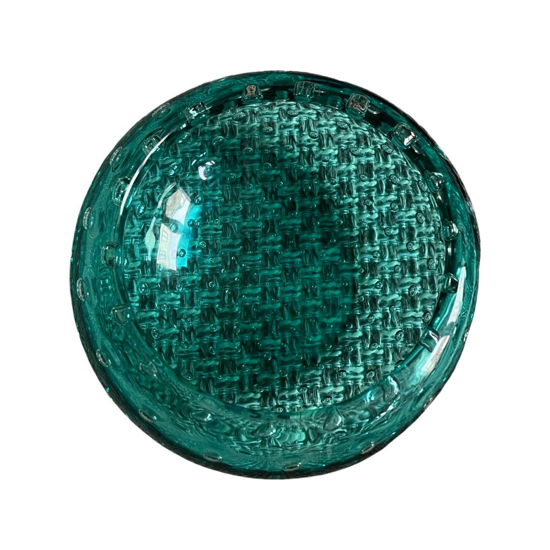 Purple and blue Murano glass ashtray
