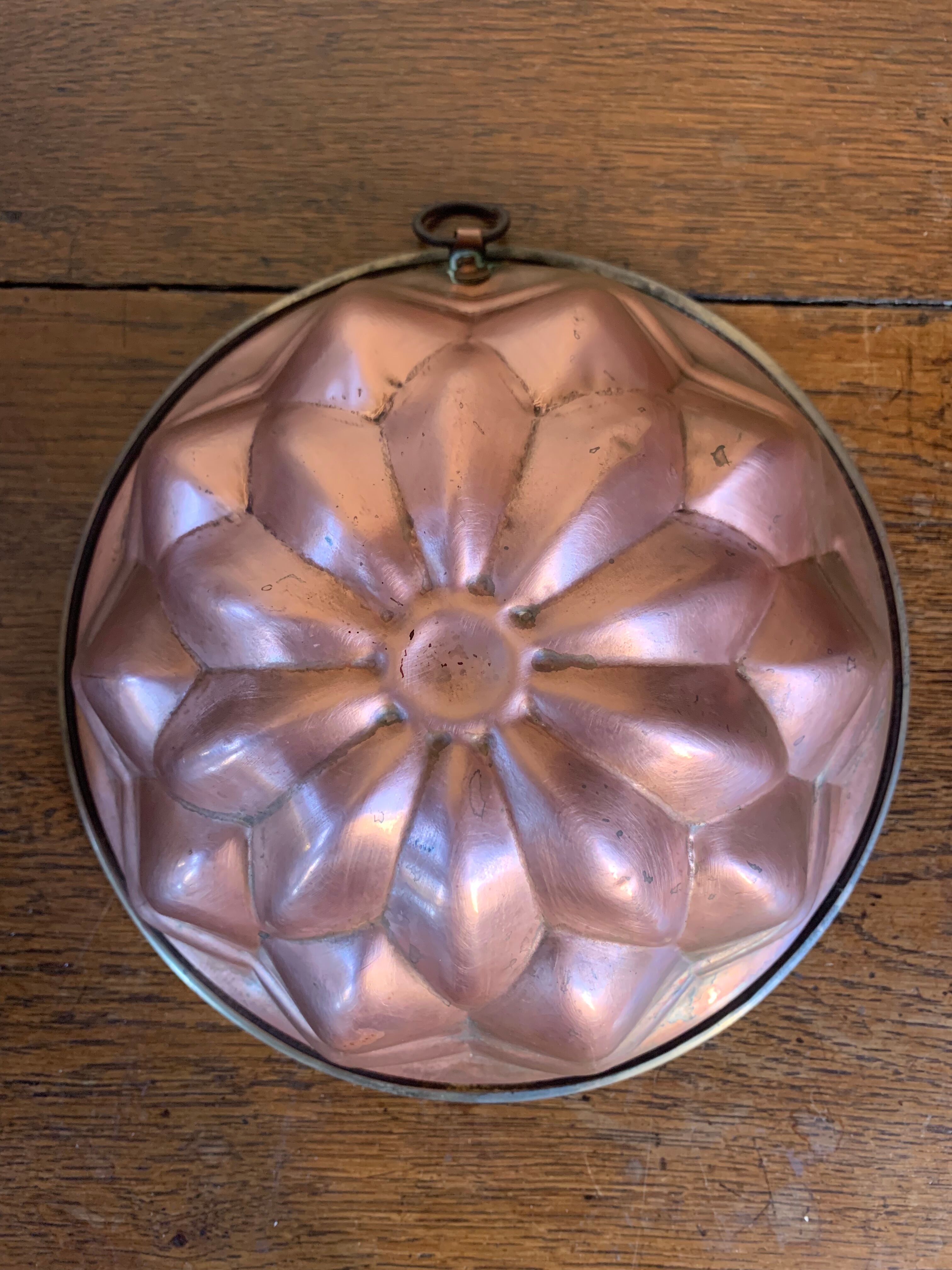 Nineteenth century cake mold in copper