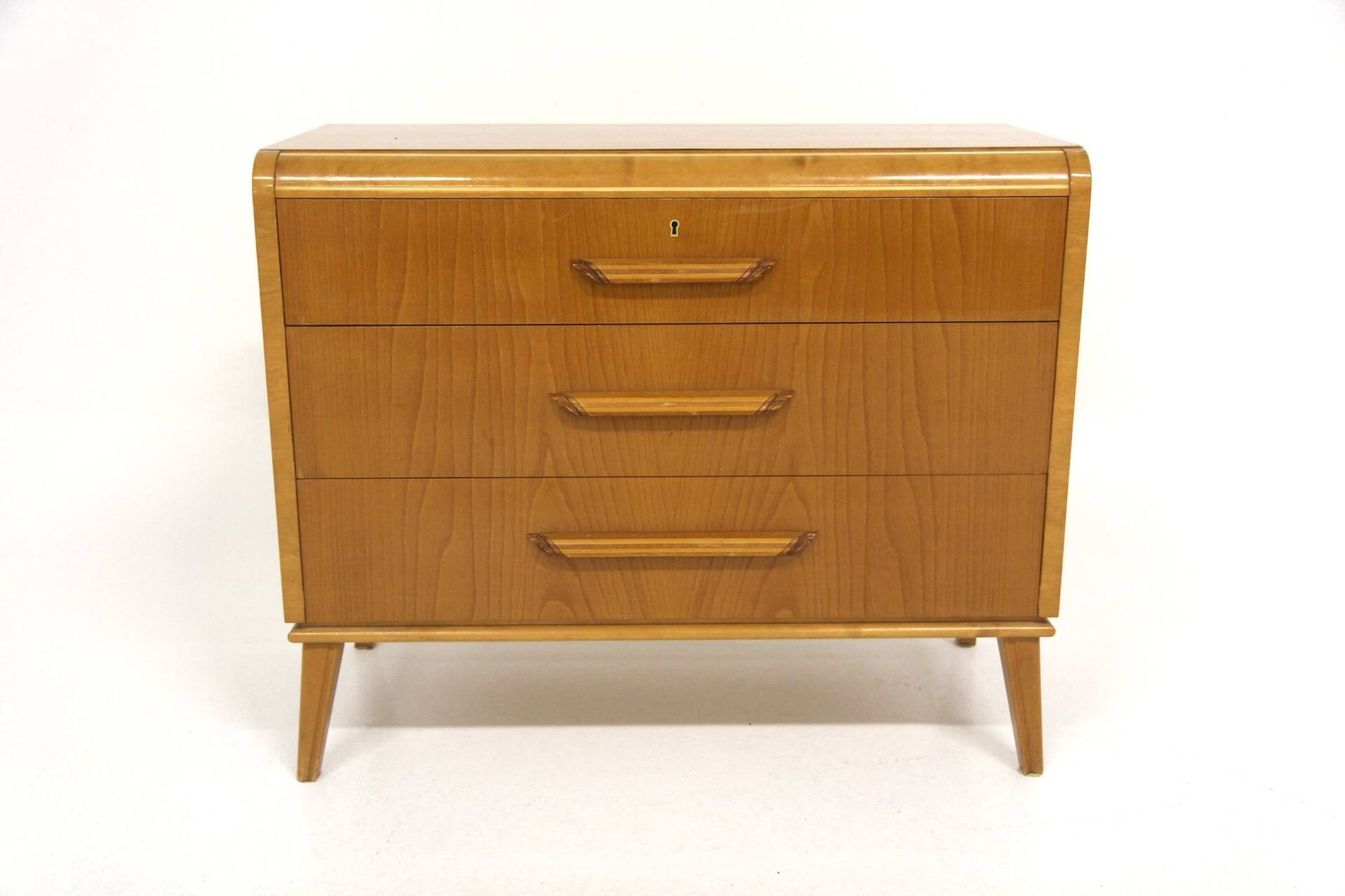 Scandinavian elm chest of drawers, Swedish modern, Sweden, 1940