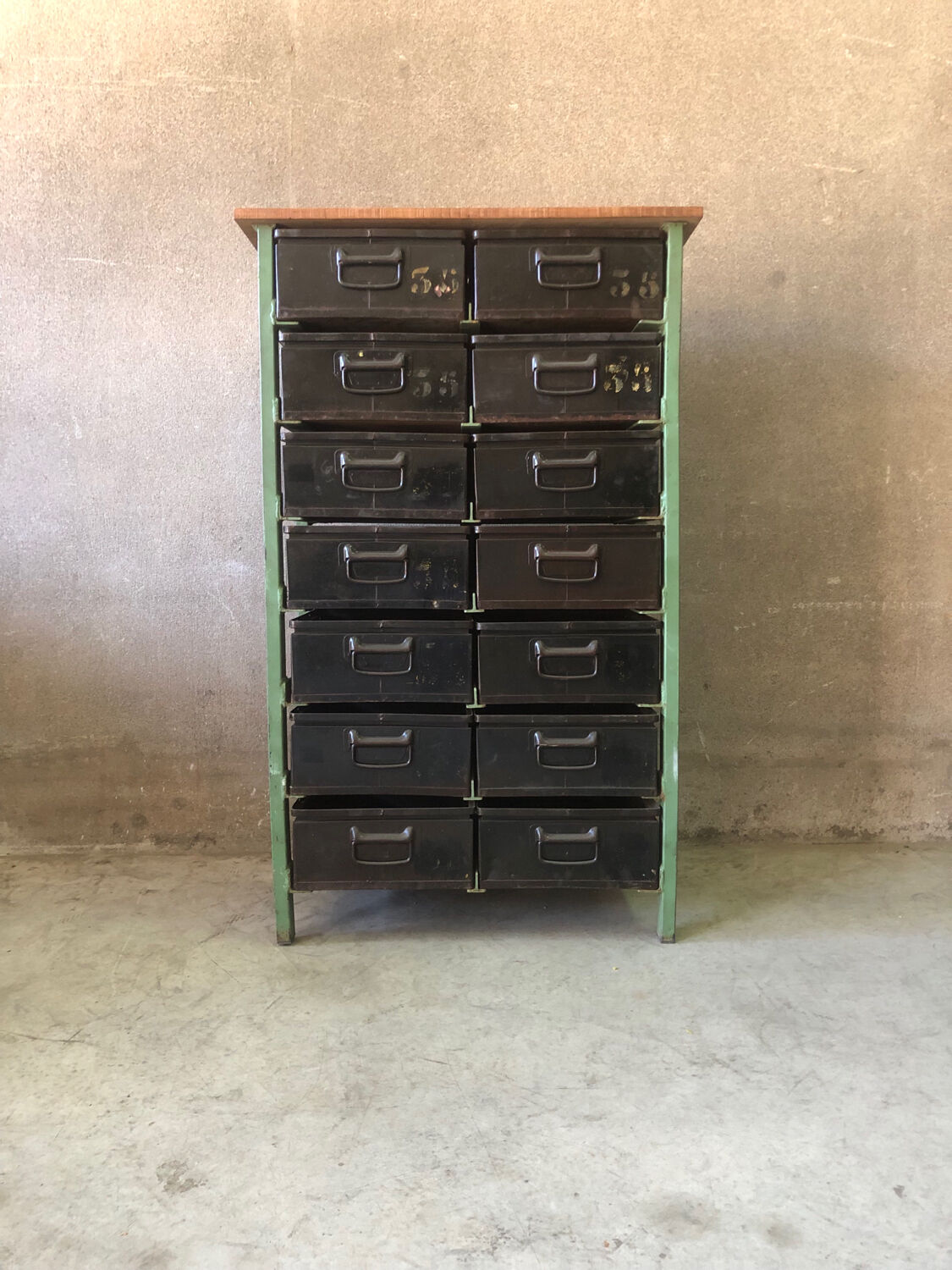 Old trade furniture workshop cabinet
