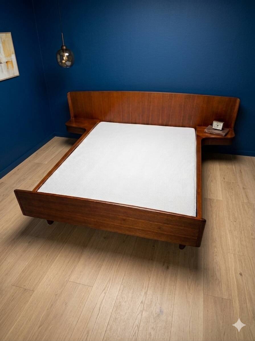 Scandinavian teak bed from the 1960s.