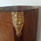 pretty Louis XVI Style bedside cabinet - 1 drawer - 1 Elm Burl marble tray door