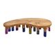 Studio Superego Modern Wood and Multicolor Plexiglass Italian Coffee Table