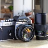 Minolta XE-5 + MC rokkor PG 50mm F1.4 + MC tele rokkor PG 135mm F2.8