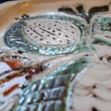 Old vintage ceramic dish Vallauris 50s 60s